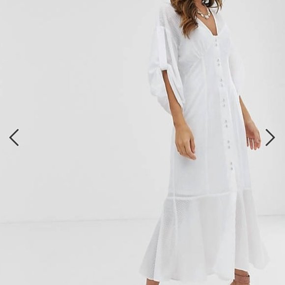 ASOS Dresses & Skirts - ASOS DESIGN button through pep hem maxi dress